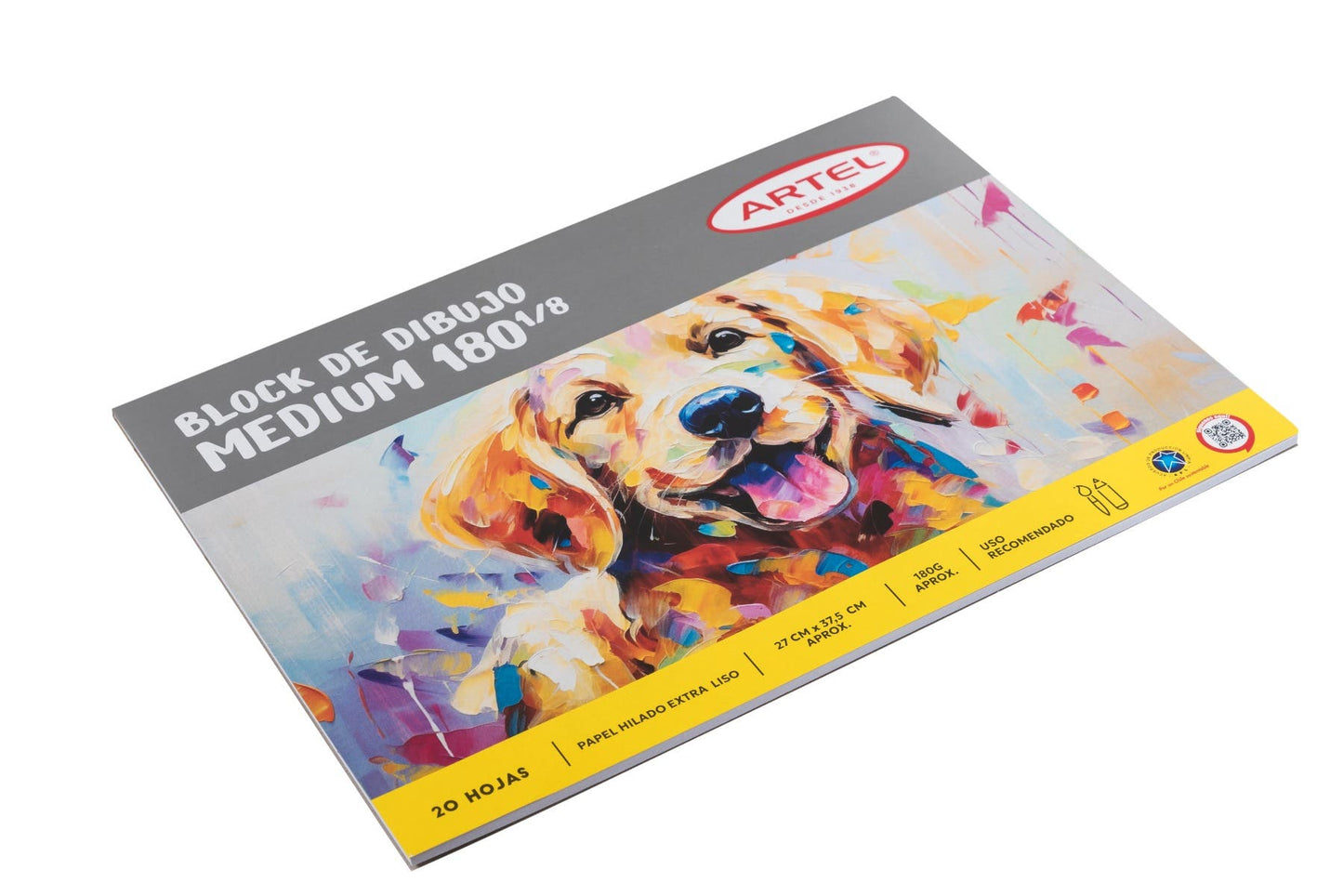 Block de Dibujo Medium 180 1/8 20 Hojas Artel