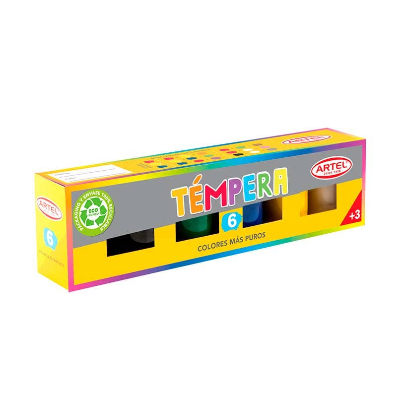 Estuche Tempera 6 Colores Artel