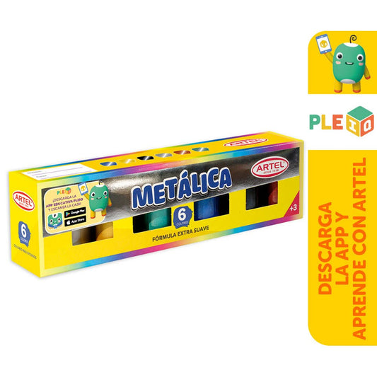 Estuche Tempera Metalica 6 Colores Artel