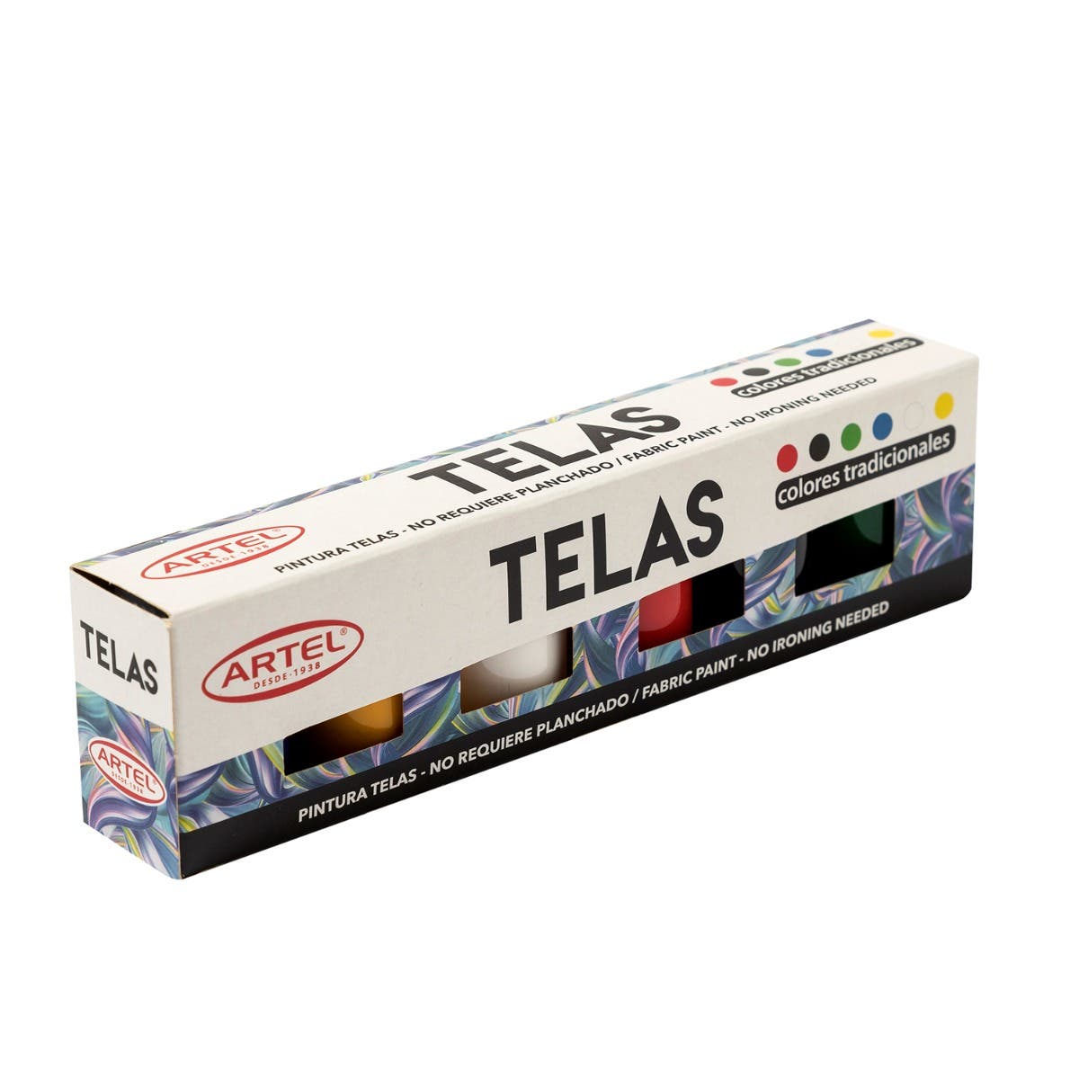 Estuche Pintura Telas 6 Colores 15ml. Artel