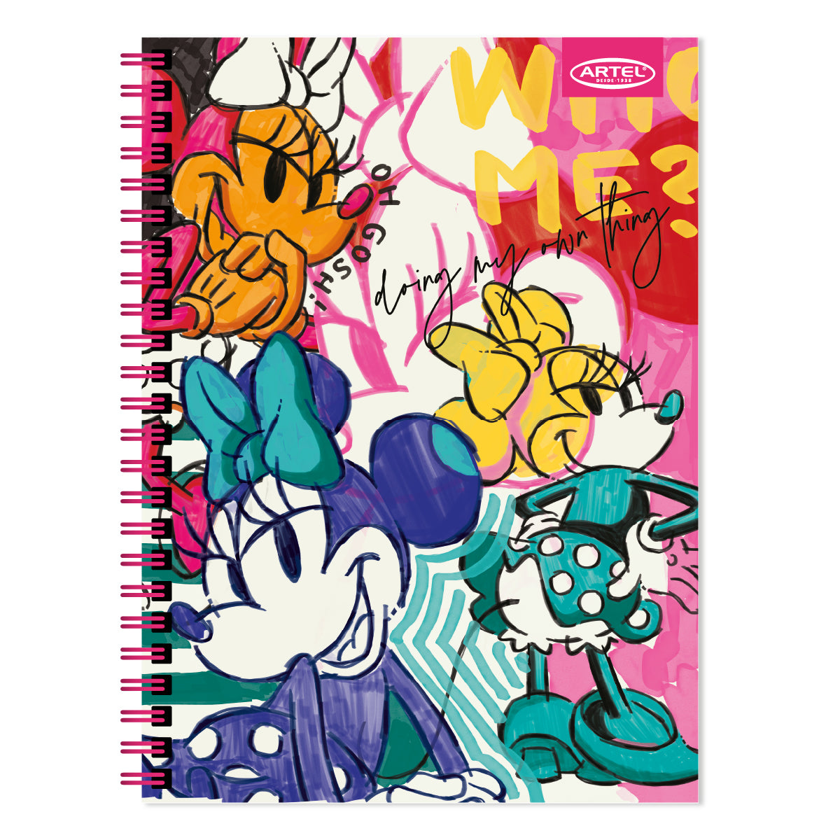 Cuaderno Universitario Artel 100 Hojas 7 Mm Minnie Colors '24