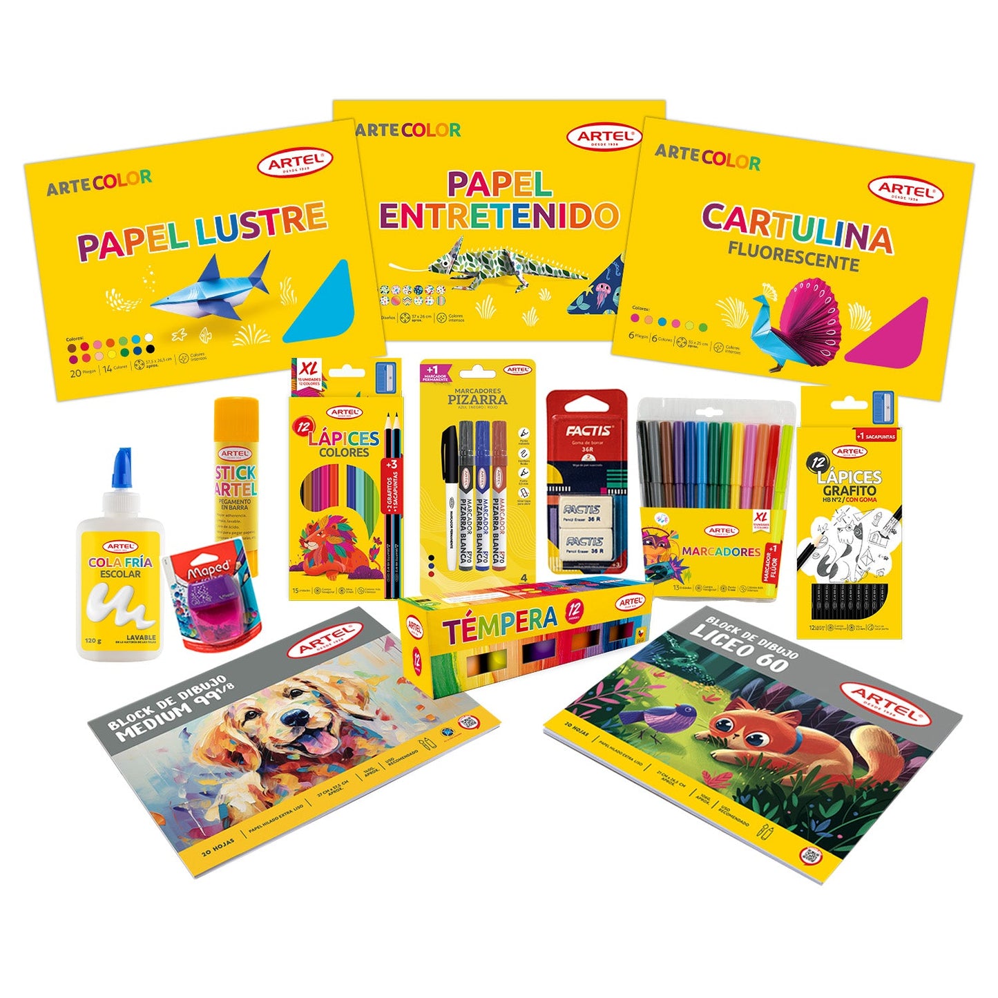 Pack Lista Escolar Artel
