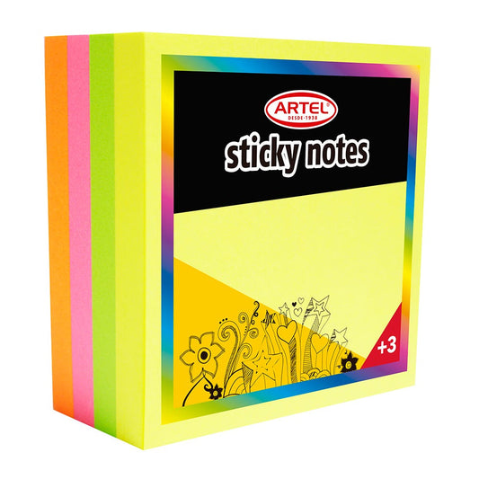 N adhesiva brillante 4 col 75x75 mm 320h