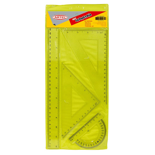 Set Escuadra y Regla 30cm. Artel