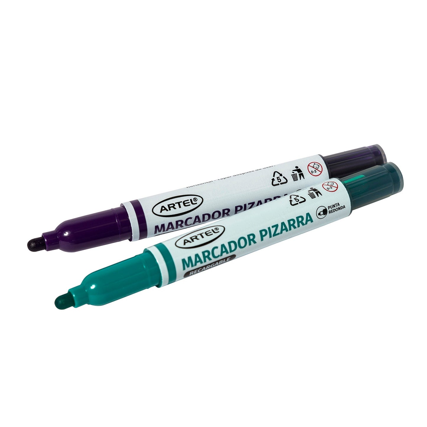 Marcadores Pizarra Recargable Artel Slim Funcy 2 Unidades + Recarga