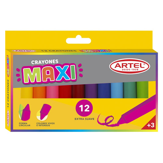 Crayones Maxi 12 Colores Artel