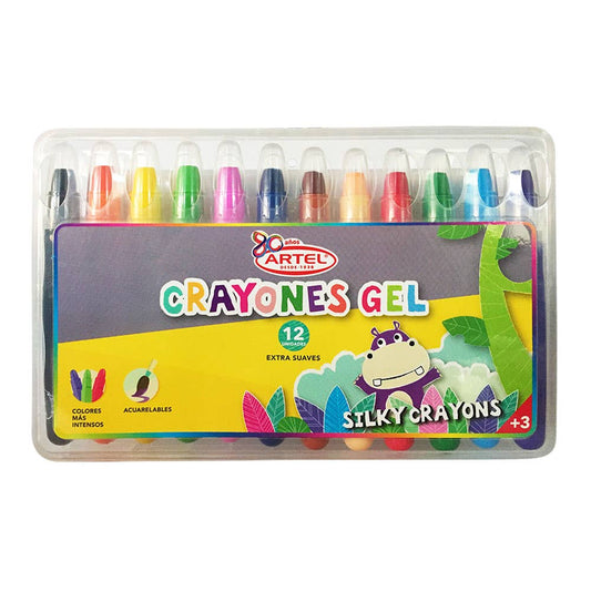 Estuche 12 Crayones Gel Artel