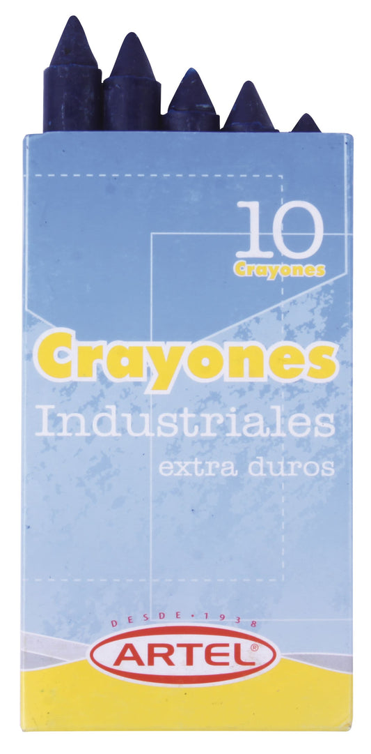 Crayón Industrial Azul 10 Unidades Artel