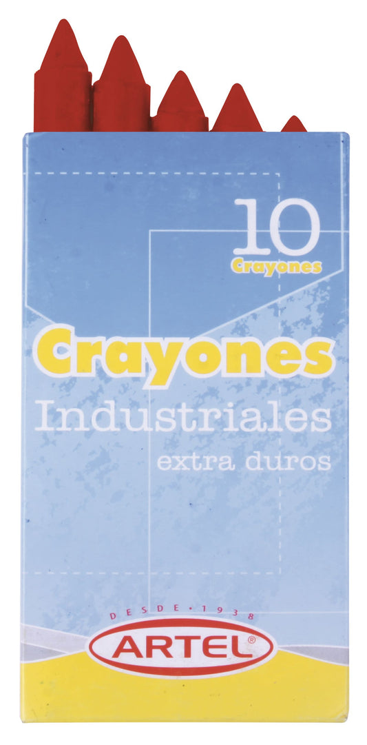 Crayón Industrial Rojo 10 Unidades Artel