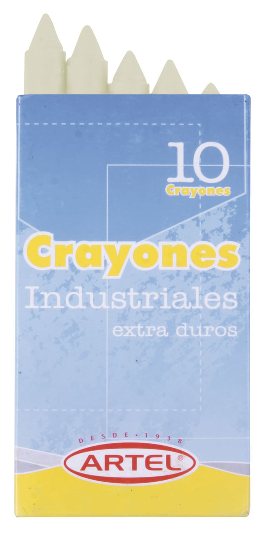 Crayón Industrial Blanco 10 Unidades Artel