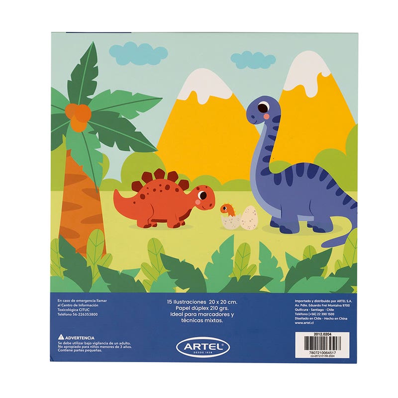 Block Para Colorear Dinos Artel