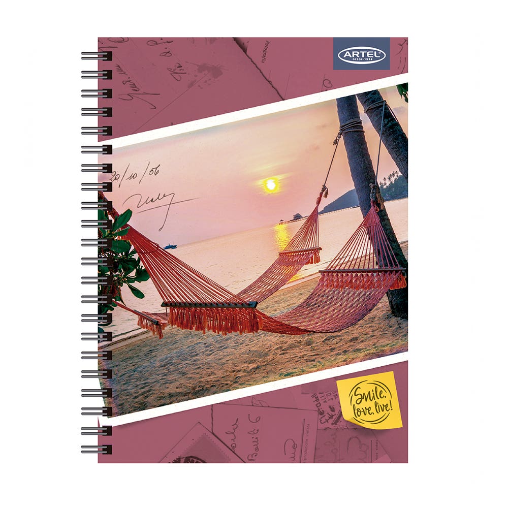 Cuaderno Universitario Smile Love Live 100 Hojas 7mm. Diseño Aleatorio Artel