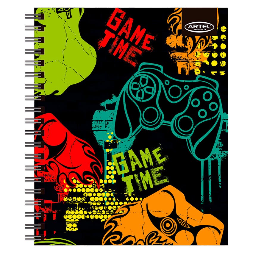 CUADERNO UNIVERSITARIO 100H 7MM GAMERS ARTEL