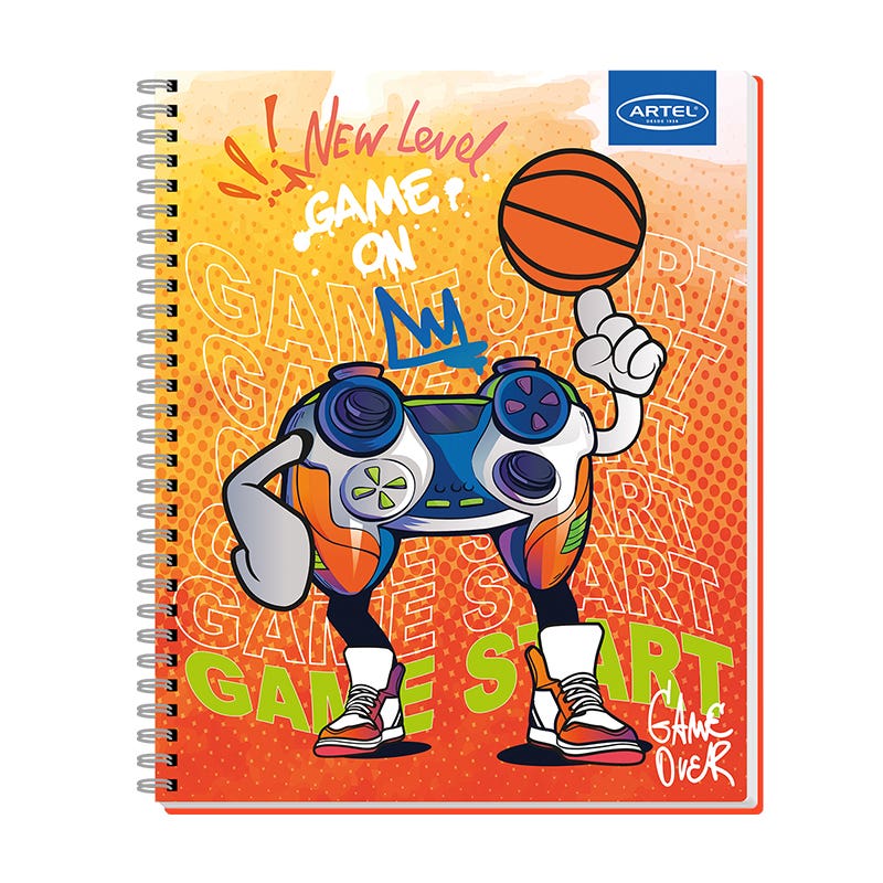 Cuaderno Universitario 100 Hojas 7mm Gamers Artel