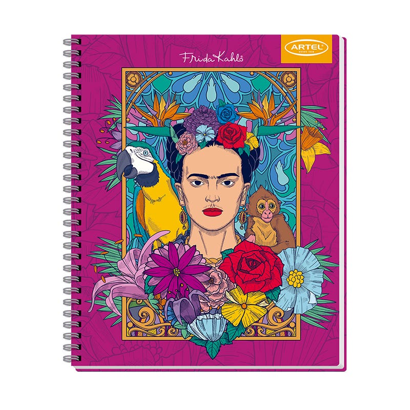 Cuaderno Universitario 100 Hojas 7mm Frida Kahlo