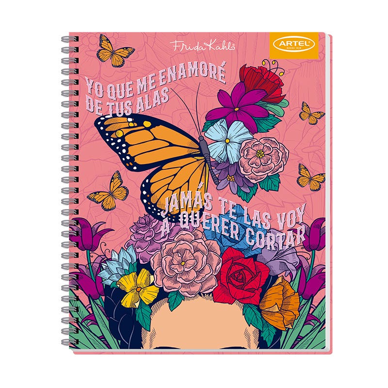 Cuaderno Universitario 100 Hojas 7mm Frida Kahlo