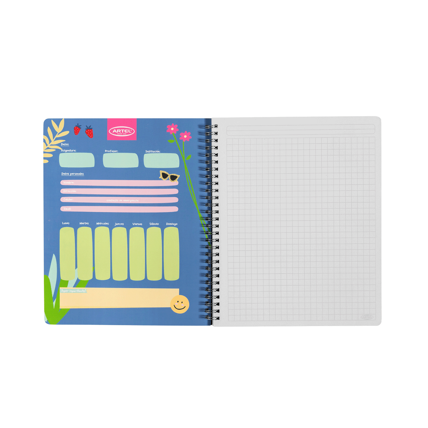 Cuaderno Universitario Artel 100 Hojas 7 Mm Dani Blanq