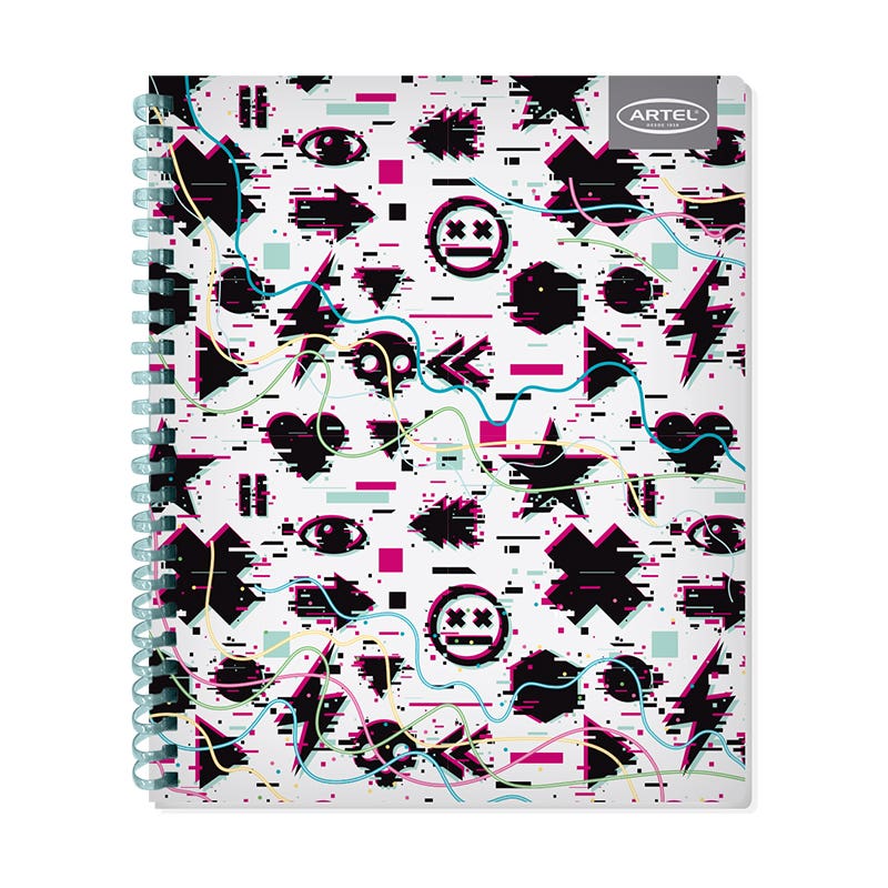 Cuaderno Universitario 100 Hojas 7mm Gamers Espiral Soft