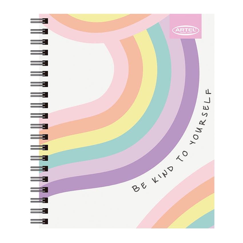 CUADERNO UNIVERSITARIO ARTEL 100 HOJAS 7MM ARCOIRIS PASTEL
