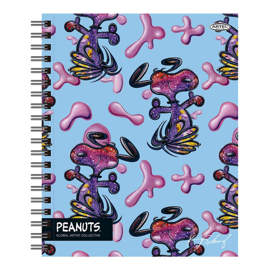 Cuaderno Universitario Snoopy 100 Hojas 7mm. Diseño Aleatorio Artel