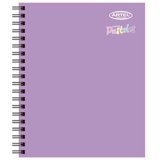 Cuaderno Universitario Pasteles 100 Hojas 7mm. Diseño Aleatorio Artel