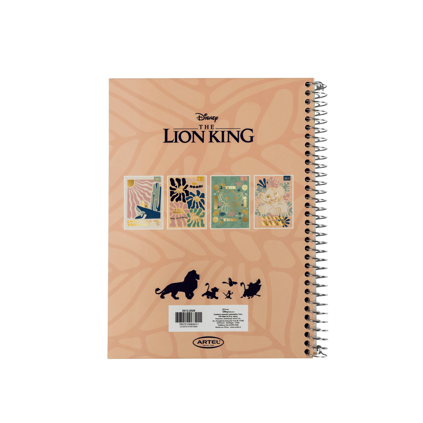 Cuaderno Especial Artel 150 Hojas Rey León Safari