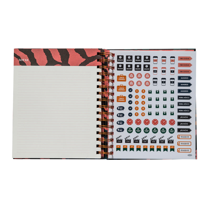 Agenda 2026 Artel Espiral Formato Día Por Página Diseño Safari Gold