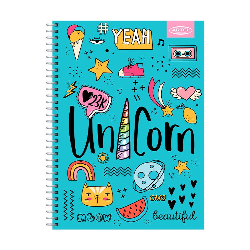 Cuaderno Especial 150 Hojas 7mm Unicornio Artel