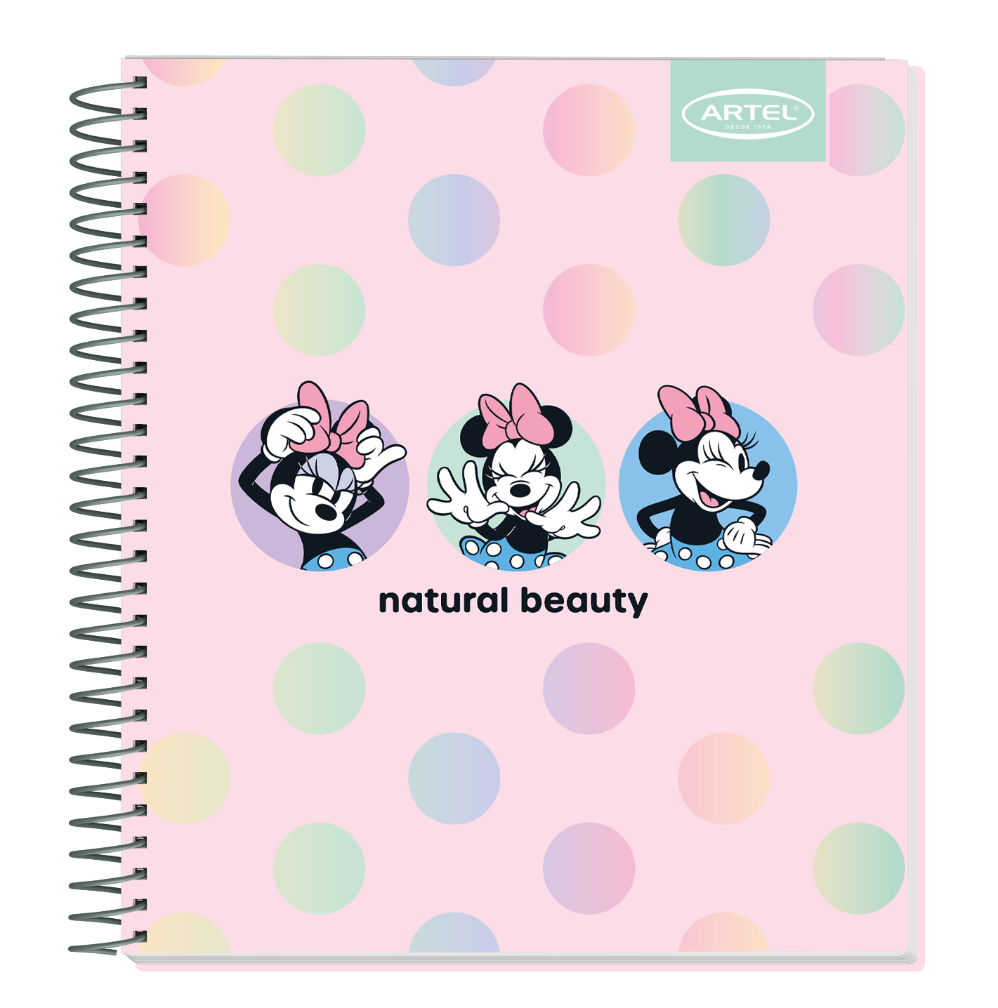 Cuaderno Book Artel 120 Hojas Minnie Lunares