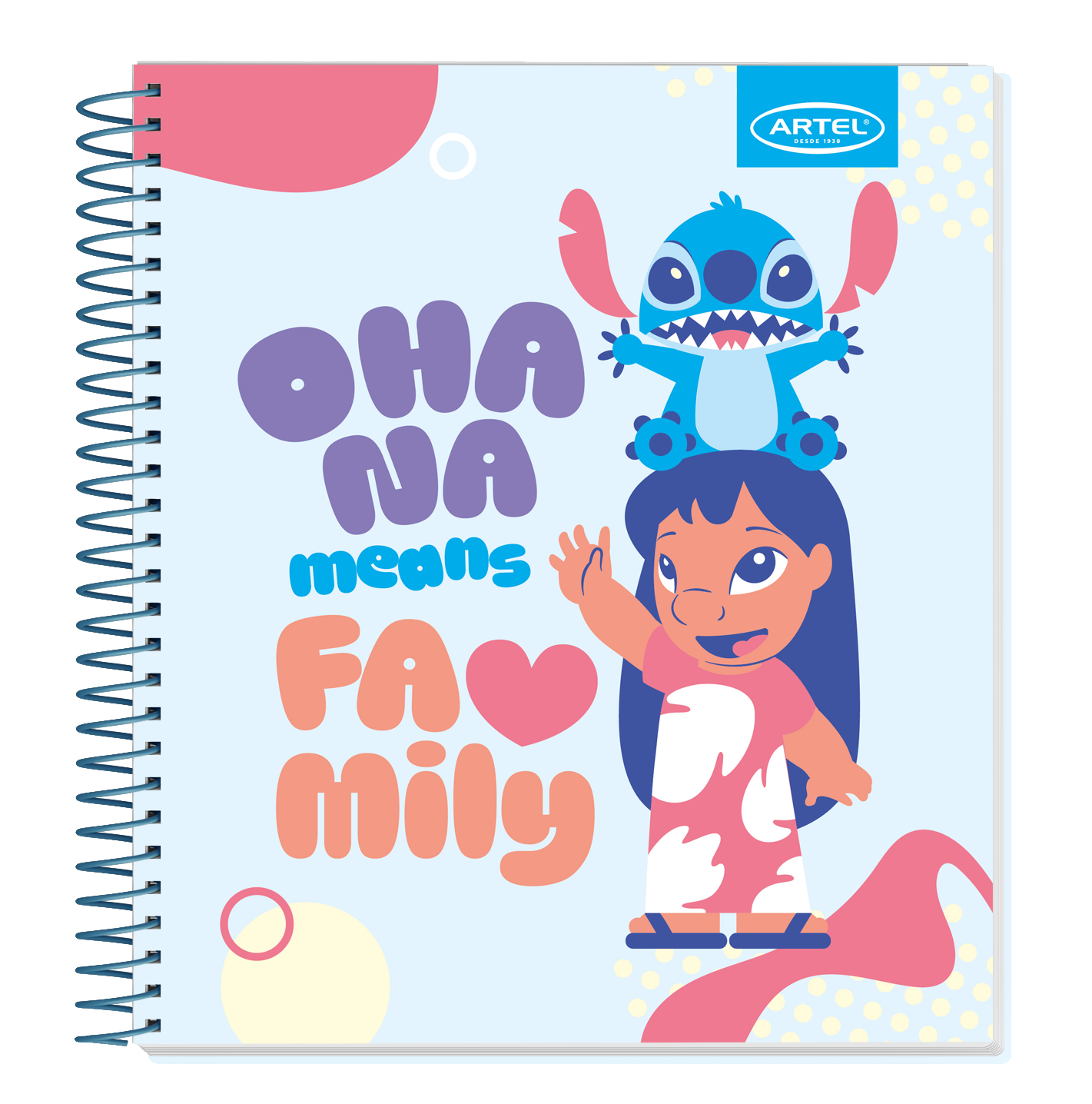 Cuaderno Book Artel 120 Hojas 7Mm Stitch Kawaii