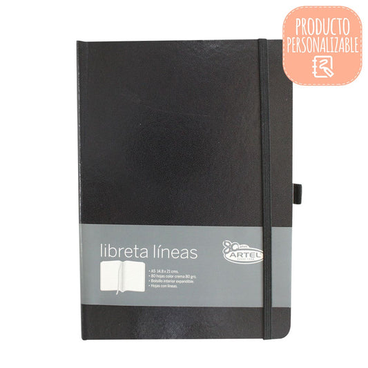Libreta Negra LineasA5 Artel