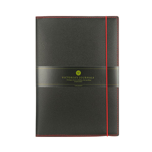 Libreta Tapa Negra Victorias Journals 14x20 2x32h Punt/Line