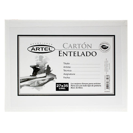 Cartón Entelado 27x35cm. Artel