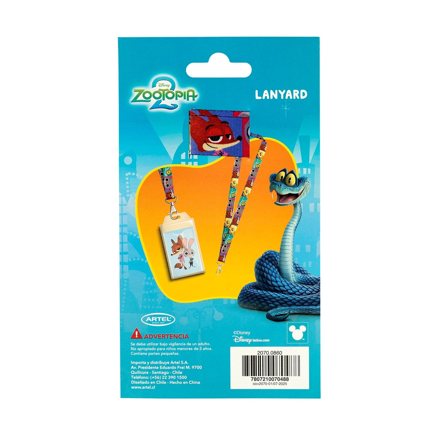Lanyard Artel Diseño Zootopia 2