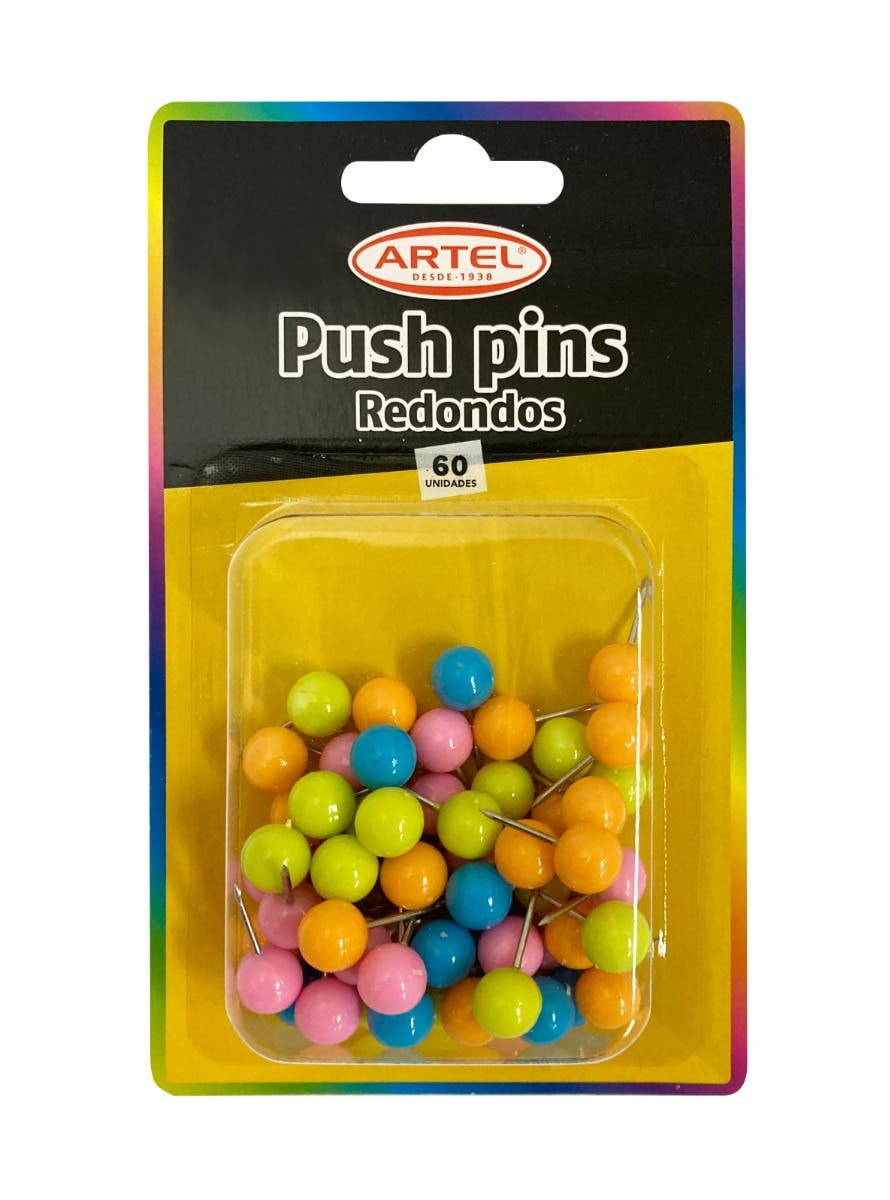 Alfileres para Mapa Artel 60pcs redon