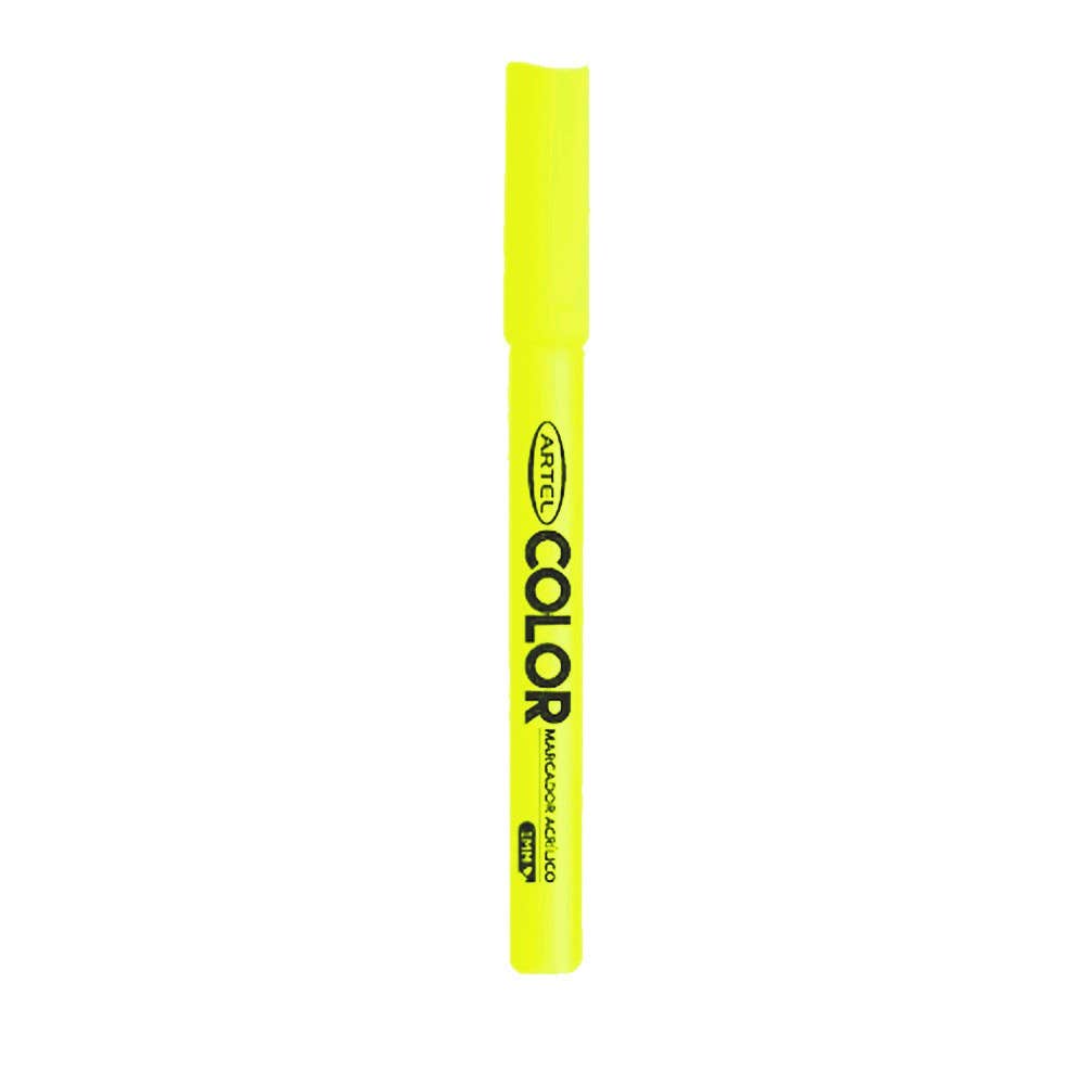 Marcador Acrilico Artel 1mm Fluor Amarillo