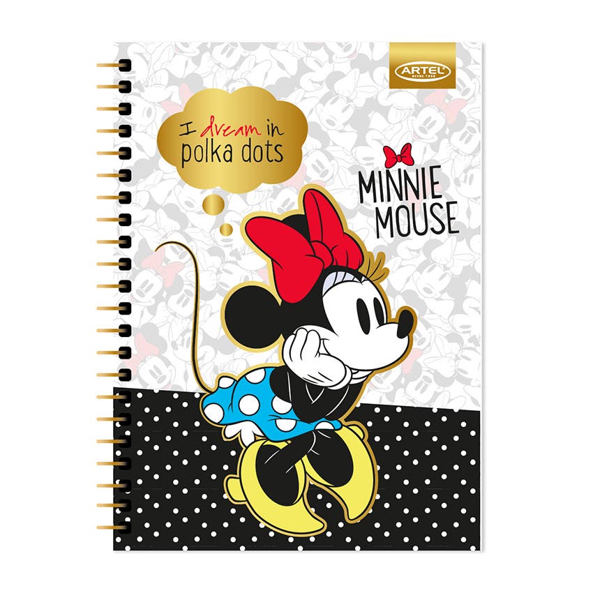 CUADERNO ESPECIAL ARTEL 150 HOJAS DISEÑO MINNIE DOTS 2024