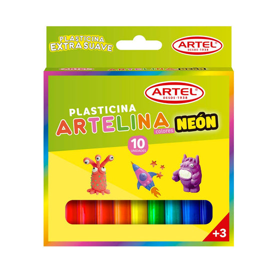 Plasticina Artelina Neon 10 Barras Artel