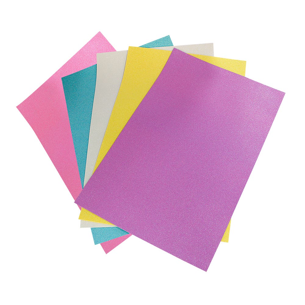 Pliego Goma Eva Glitter Pastel 40X60cm. Colores Surtido Artel
