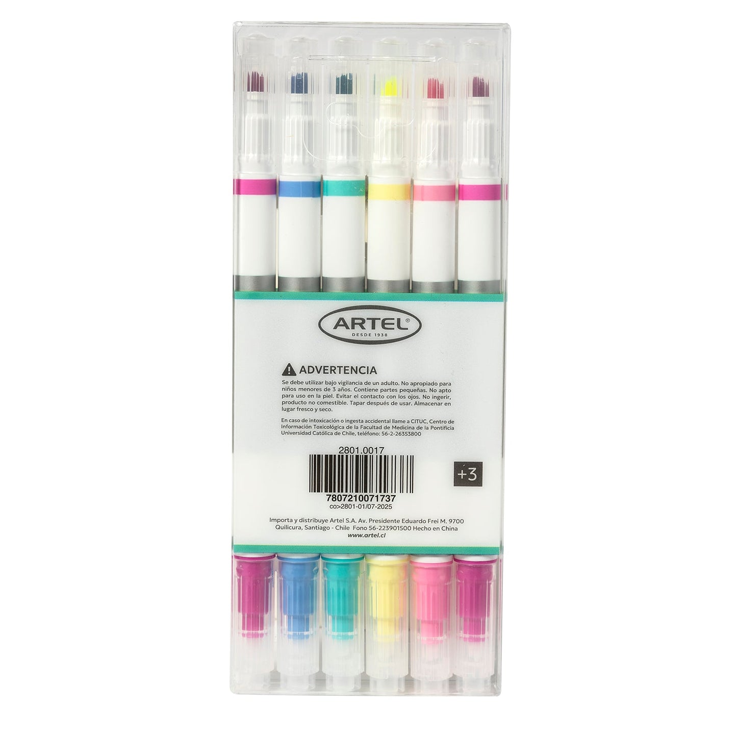 Estuche Destacador Borrable Artel 6 Unidades