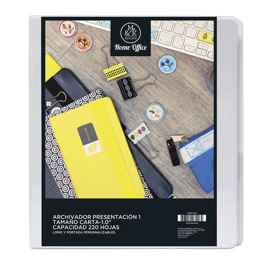 Archivador Presentacion Carta Grosor 1 Artel