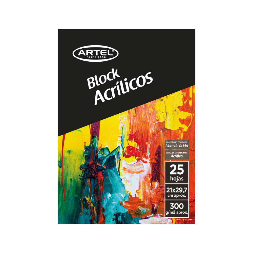 Pack Navidad Acrílico 1: Set Acrílicos + Block Acrílico