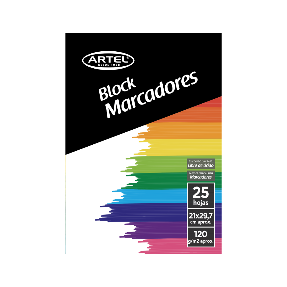 Block Marcadores 120gr A4 ARTEL