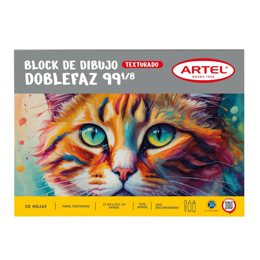 Block De Dibujo Texturado Doble Faz 99 1/8 Artel