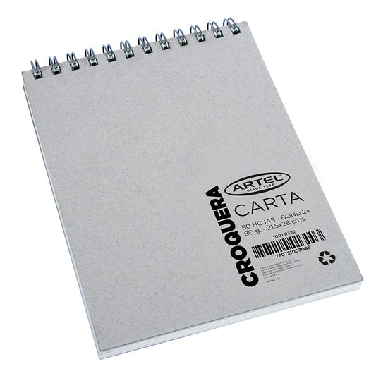 Croquera Bond Carta 21,5X28cm. 80 Hojas Artel