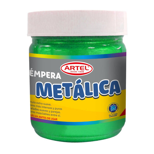Frasco Tempera Metalica Verde 100ml. Artel
