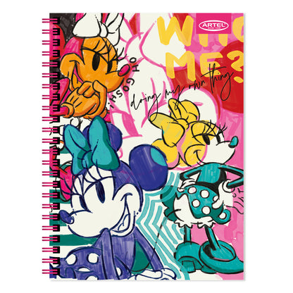 Cuaderno Universitario Artel 100 Hojas 7 Mm Minnie Colors '24