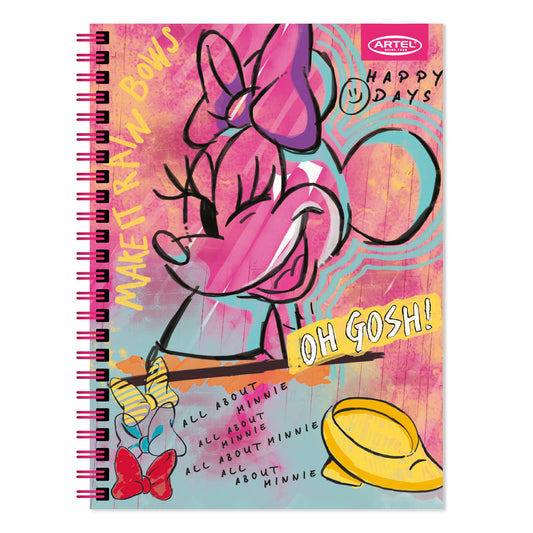 Cuaderno Universitario Artel 100 Hojas 7 Mm Minnie Colors '24