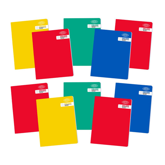 Pack Escolar Cuadernos College 5Mm 10 Unidades