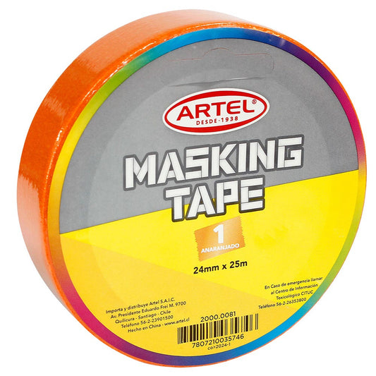 Rollo Masking Tape Anaranjado Artel